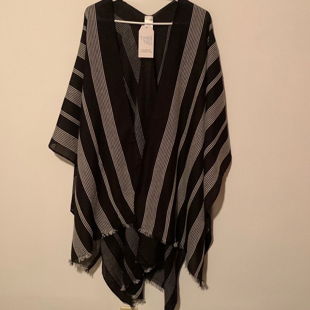 Time and Tru Asymmetrical Hem Cardigan/Wrap NWT